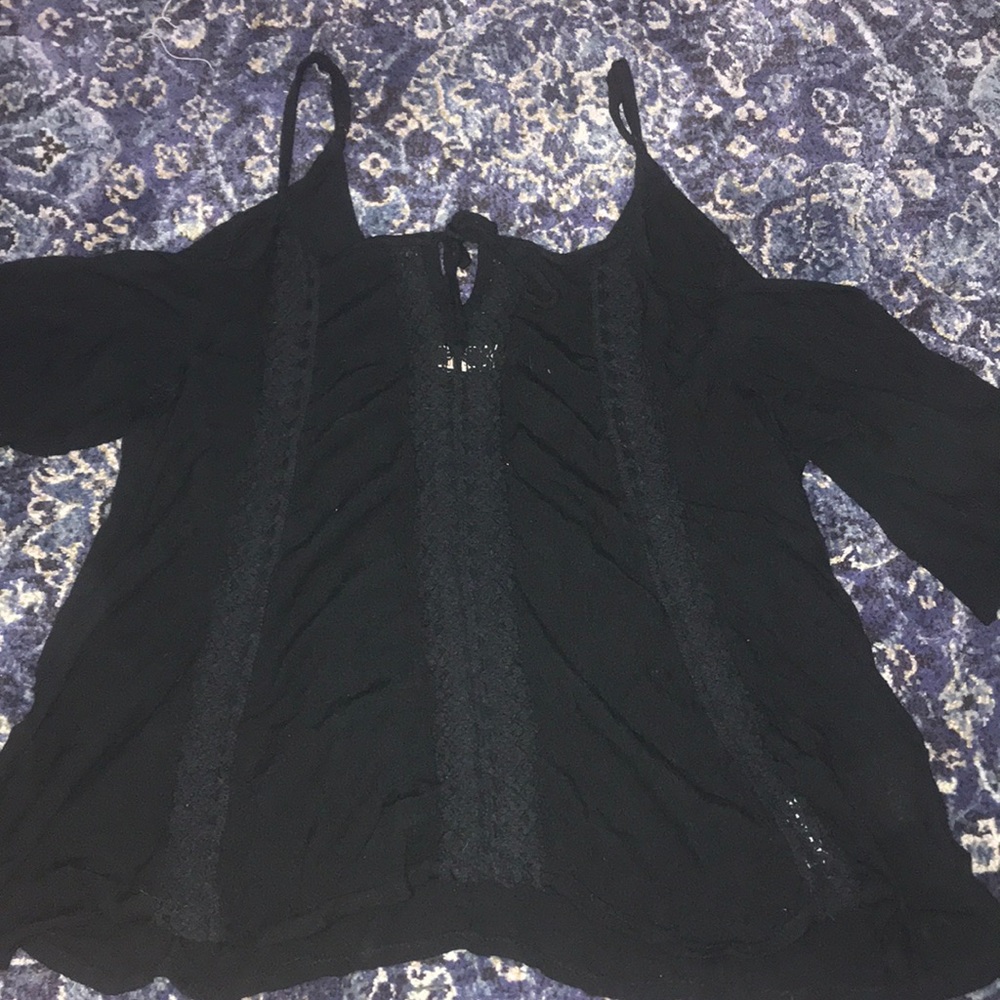 Hollister navy off the shoulder top